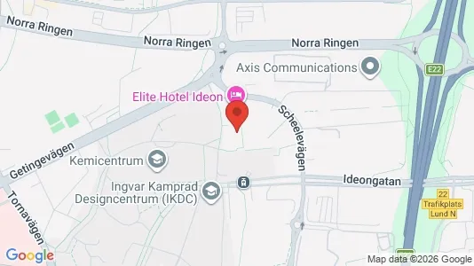 Kontorslokaler att hyra i Lund - kort over placeringen
