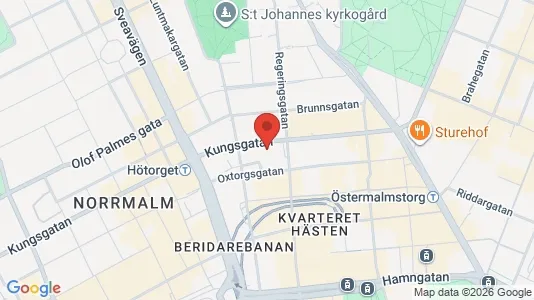 Kontorslokaler att hyra i Stockholm Innerstad - kort over placeringen