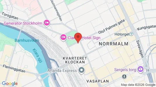 Kontorslokaler att hyra i Stockholm Innerstad - kort over placeringen
