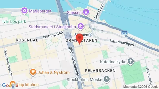 Kontorslokaler att hyra i Södermalm - kort over placeringen