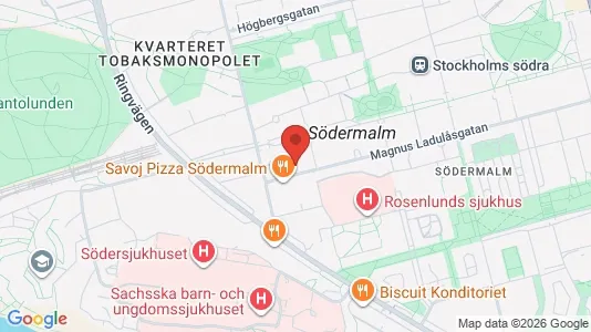 Kontorslokaler att hyra i Södermalm - kort over placeringen