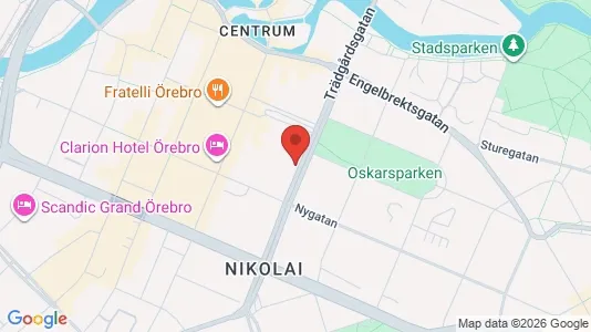Kontorslokaler att hyra i Örebro - kort over placeringen