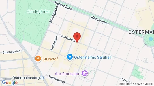 Kontorslokaler att hyra i Östermalm - kort over placeringen