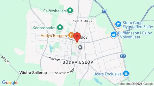 Kontorslokaler att hyra i Eslöv - kort over placeringen