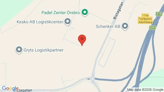 Industrilokaler att hyra i Örebro - kort over placeringen