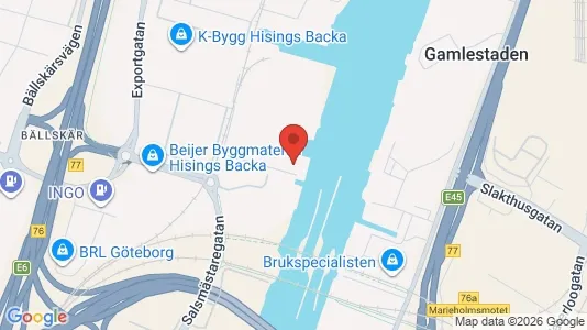 Lagerlokaler att hyra i Norra hisingen - kort over placeringen