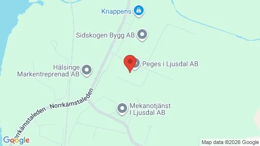 Kontorslokaler att hyra i Ljusdal - kort over placeringen