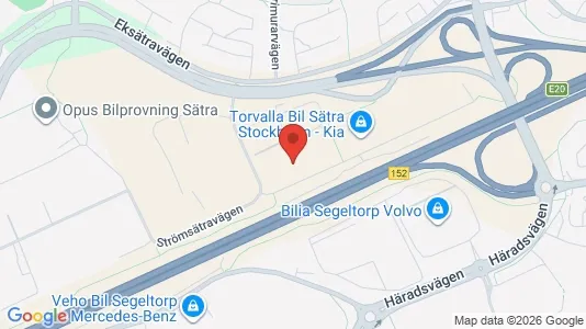 Lagerlokaler att hyra i Söderort - kort over placeringen