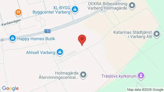 Kontorslokaler att hyra i Varberg - kort over placeringen