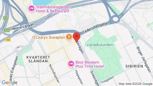Kontorslokaler att hyra i Vasastan - kort over placeringen