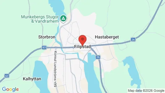 Kontorslokaler att hyra i Filipstad - kort over placeringen