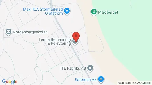 Kontorslokaler att hyra i Olofström - kort over placeringen