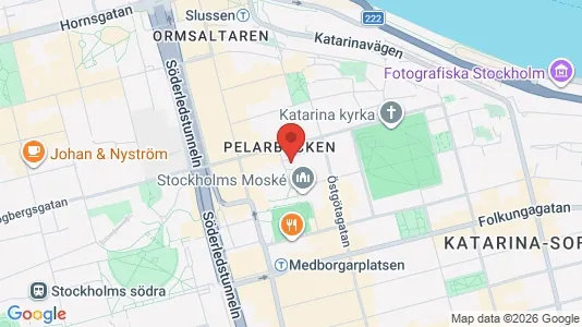 Kontorslokaler att hyra i Södermalm - kort over placeringen