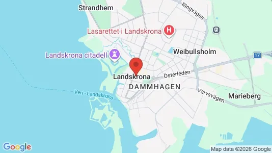 Kontorslokaler att hyra i Landskrona - kort over placeringen
