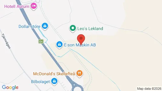 Industrilokaler att hyra i Skellefteå - kort over placeringen
