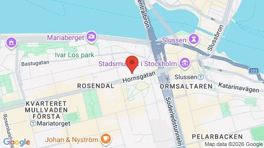 Kontorslokaler att hyra i Södermalm - kort over placeringen