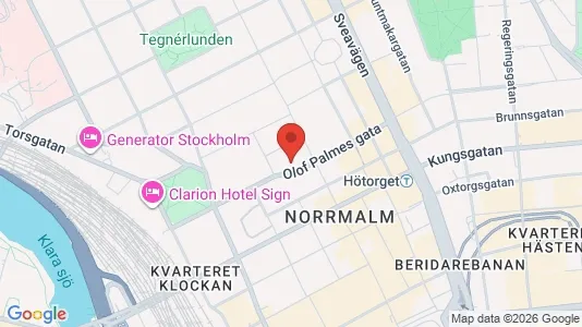 Kontorslokaler att hyra i Stockholm Innerstad - kort over placeringen