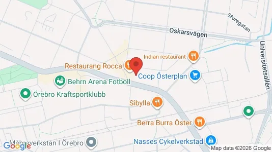 Kliniklokaler att hyra i Örebro - kort over placeringen