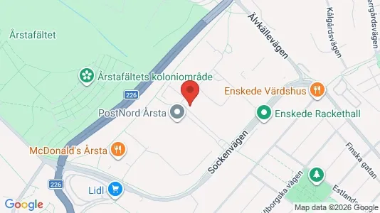Kontorslokaler att hyra i Hammarbyhamnen - kort over placeringen