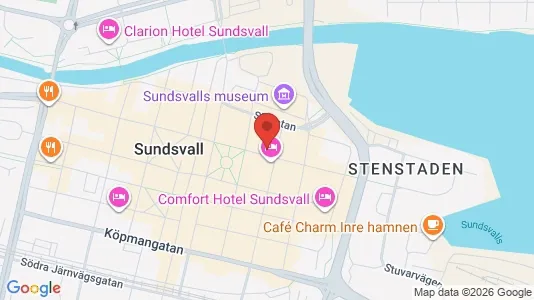 Kontorslokaler att hyra i Sundsvall - kort over placeringen