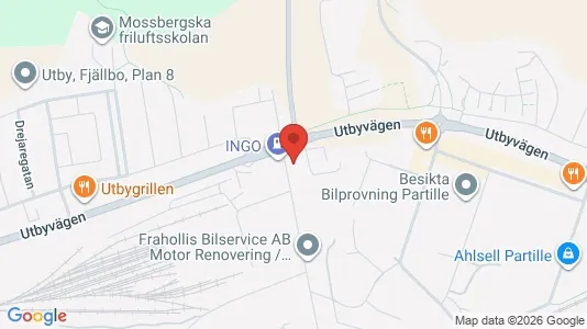 Industrilokaler att hyra i Göteborg Östra - kort over placeringen