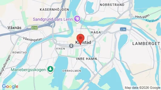 Kontorslokaler att hyra i Karlstad - kort over placeringen