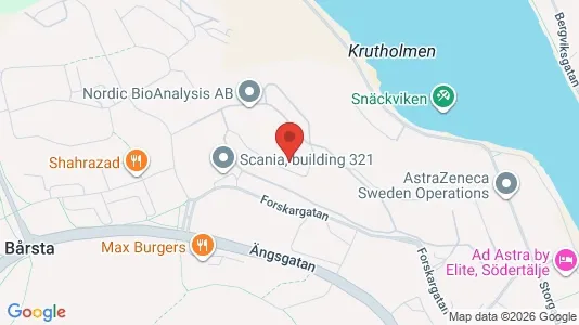 Kontorslokaler att hyra i Södertälje - kort over placeringen