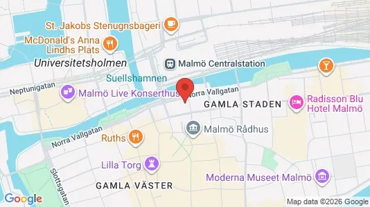 Kontorslokaler att hyra i Malmö Centrum - Bild från Google Street View