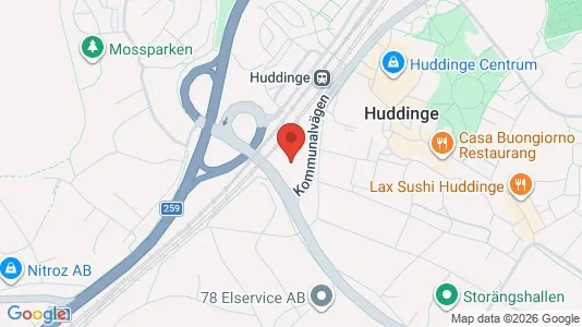Kontorslokaler att hyra i Huddinge - Bild från Google Street View