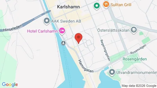Kontorslokaler att hyra i Karlshamn - kort over placeringen