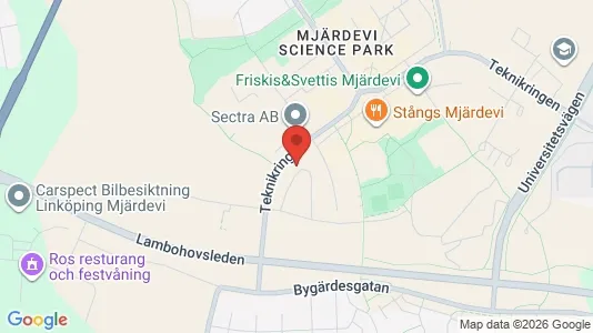 Kontorslokaler att hyra i Linköping - kort over placeringen