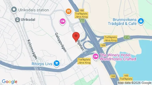 Kontorslokaler att hyra i Solna - kort over placeringen