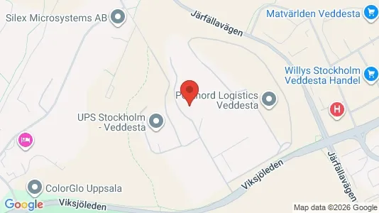 Kontorslokaler att hyra i Järfälla - kort over placeringen