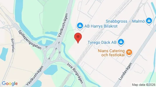 Lagerlokaler att hyra i Kirseberg - kort over placeringen