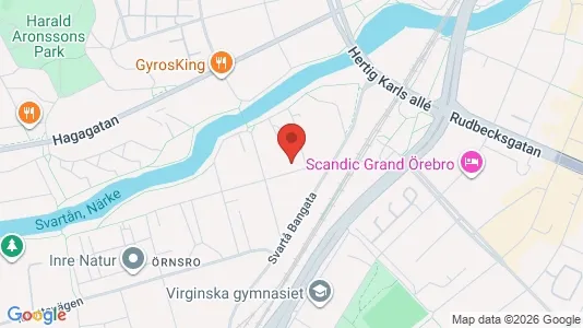 Kontorslokaler att hyra i Örebro - kort over placeringen