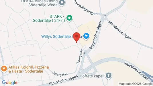 Kontorslokaler att hyra i Södertälje - kort over placeringen