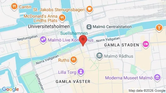 Kontorslokaler att hyra i Malmö Centrum - Bild från Google Street View