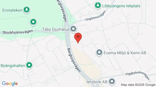 Kontorslokaler att hyra i Täby - kort over placeringen