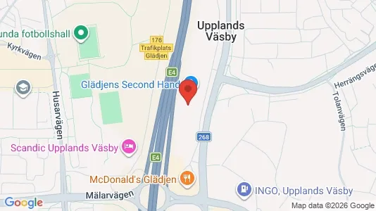 Kontorslokaler att hyra i Upplands Väsby - kort over placeringen
