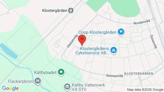 Kontorslokaler att hyra i Lund - kort over placeringen