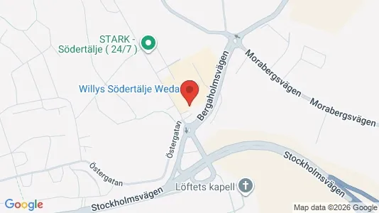 Kontorslokaler att hyra i Södertälje - kort over placeringen
