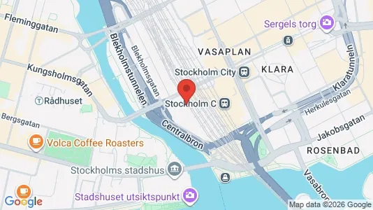 Kontorslokaler att hyra i Stockholm Innerstad - kort over placeringen