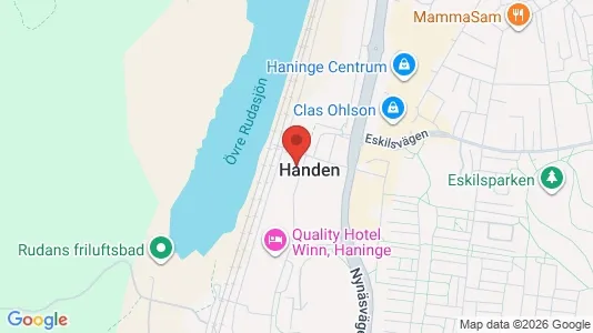 Kontorslokaler att hyra i Haninge - kort over placeringen