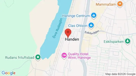 Kontorslokaler att hyra i Haninge - kort over placeringen