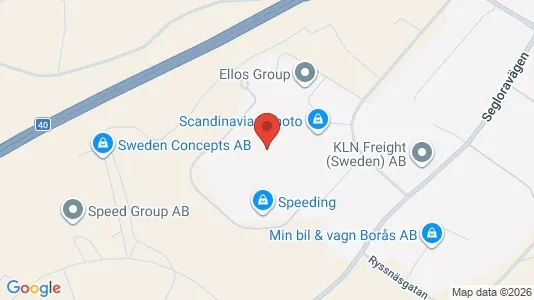 Kontorslokaler att hyra i Borås - kort over placeringen