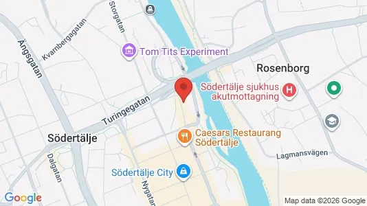 Kontorslokaler att hyra i Södertälje - kort over placeringen