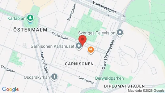 Kontorslokaler att hyra i Östermalm - kort over placeringen