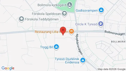 Kontorslokaler att hyra i Tyresö - kort over placeringen