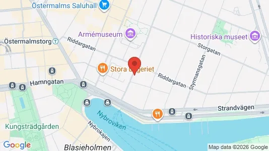 Kontorslokaler att hyra i Östermalm - kort over placeringen