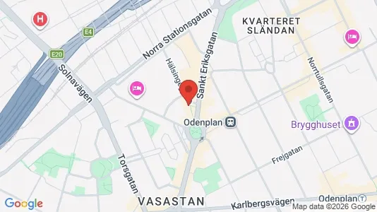 Kontorslokaler att hyra i Vasastan - kort over placeringen
